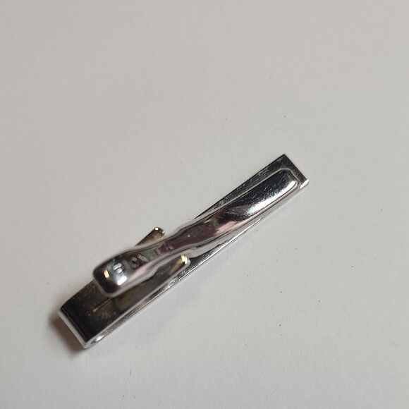 Elegant Pioneer Vintage Silver Tie Bar Clip Textured Design - Picture 2 of 4